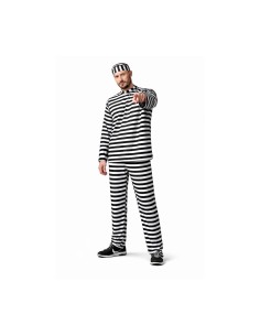 Déguisement de prisonnier taille L - de haute qualité, idéal pour le carnaval, les fêtes à thème et les événements spéciaux 2